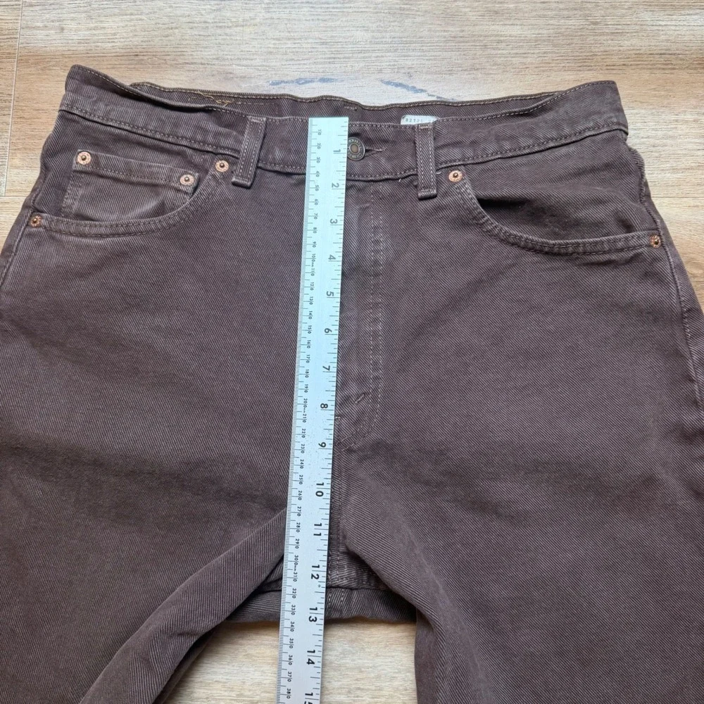 Levi's 555 Relaxed Fit Jeans Mens 32x30 Brown Straight Leg Made in USA 1996